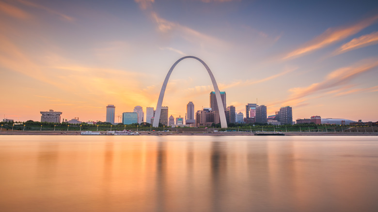 Mississippi River and St. Louis Arch