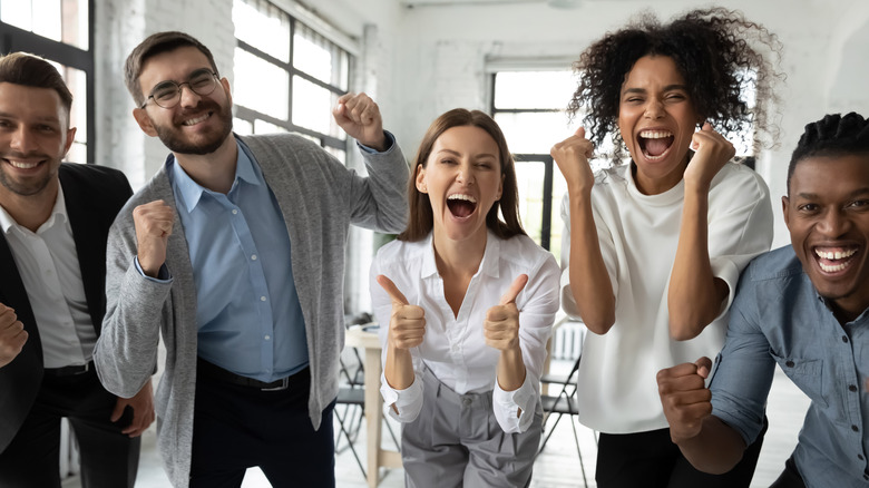 Group of people laughing