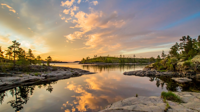 Lake in Karelia, Russia