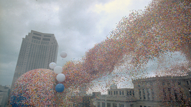 over one million balloons over Cleveland