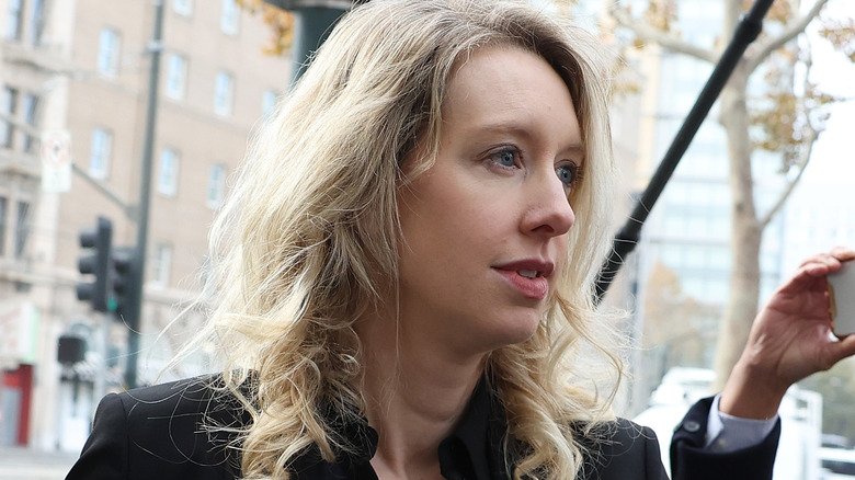 Elizabeth Holmes outside courthouse