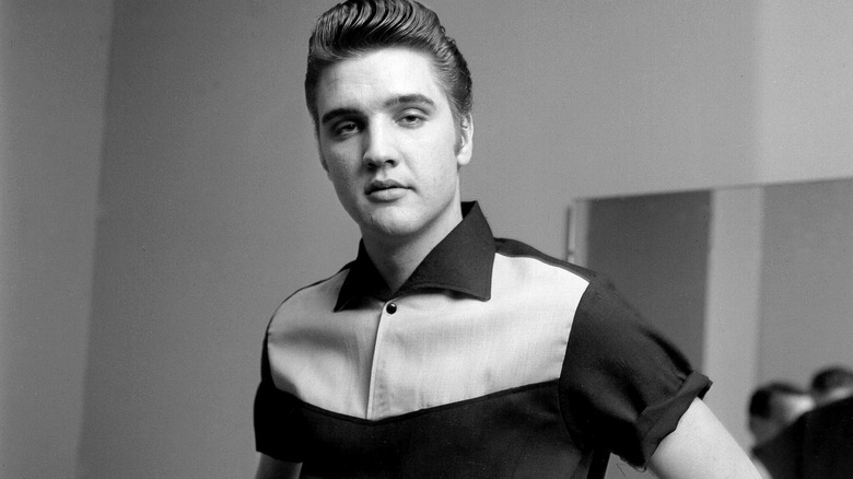 Elvis Presley looking at camera