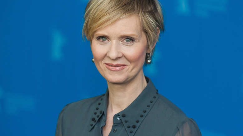 cynthia nixon doing press