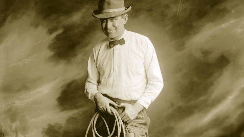 Will Rogers in full cowboy gear