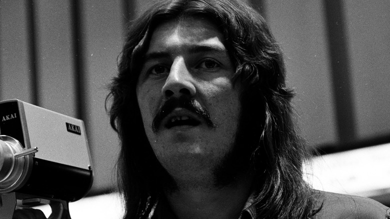 John Bonham next to camera