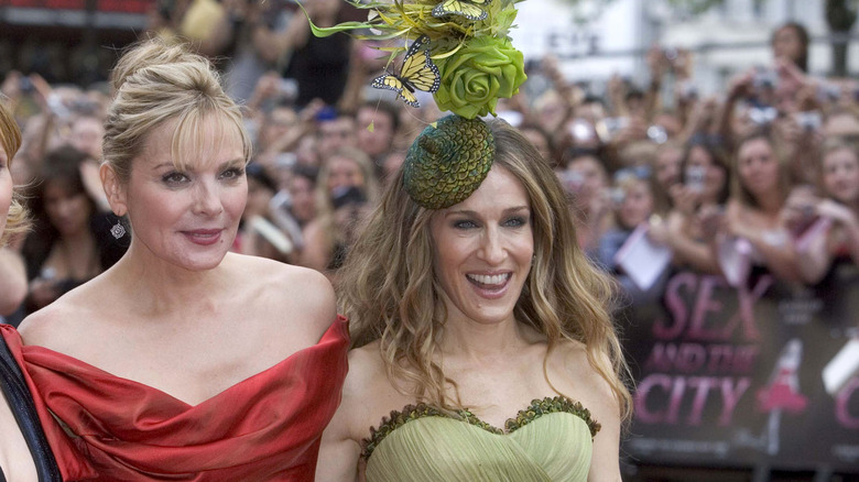 Cattrall and Parker on red carpet