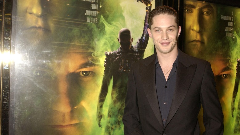 Tom Hardy in front of "Star Trek: Nemesis" poster