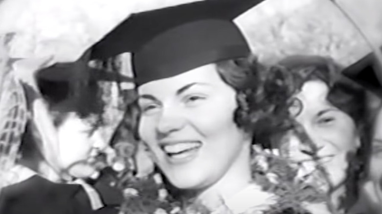 Jean Spangler in graduation cap and gown