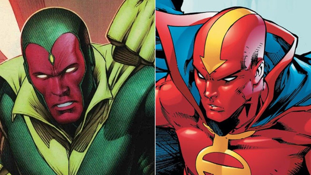 The Vision, Red Tornado, Marvel, DC