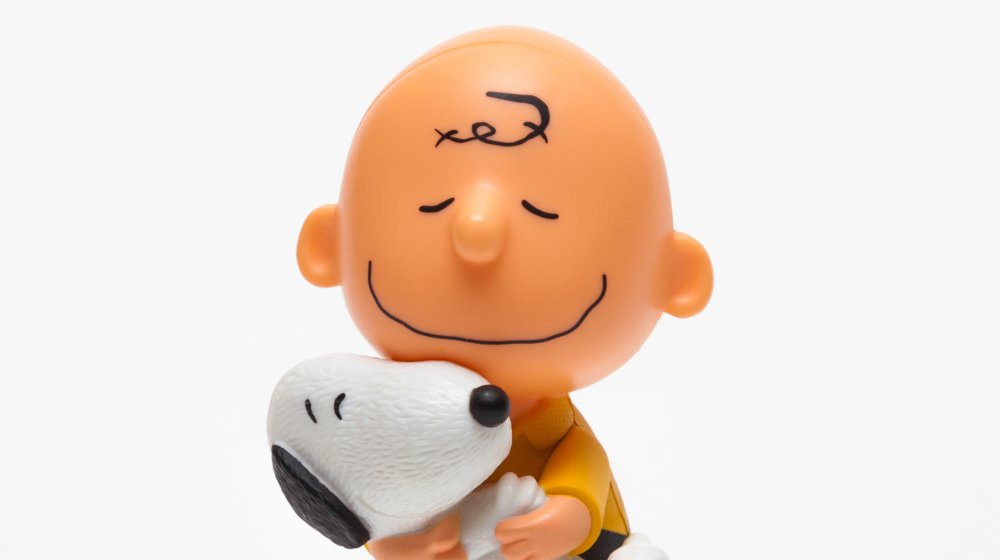 Charlie Brown with Snoopy from Charles Schulz's comic strip, Peanuts