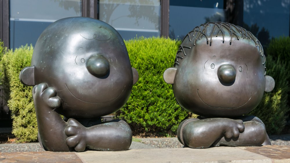 Statues from Peanuts' characters at the Charles M. Schulz–Sonoma County Airport