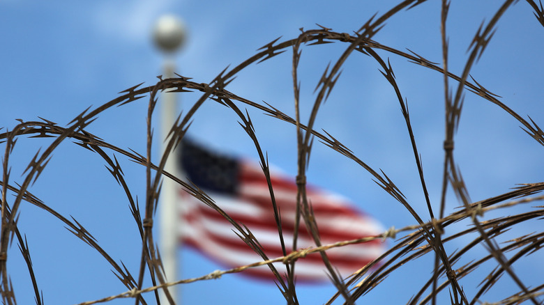 Razor wire at Guantanamo