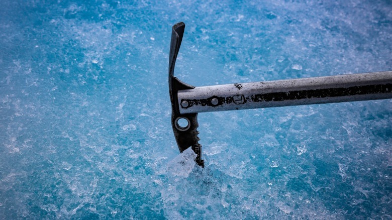 Icepick stuck in ice