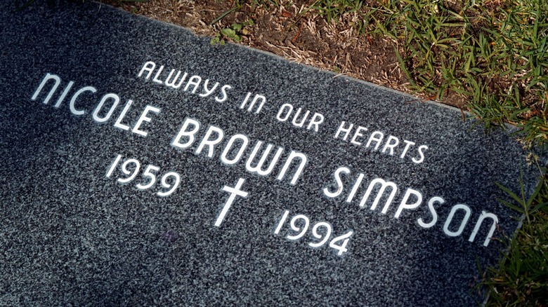 Sun shining on Nicole Brown Simpson's grave