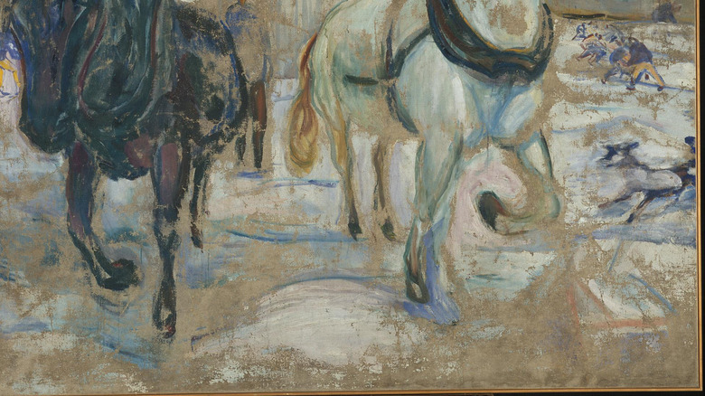 Edvard Munch, Horse Team in Snow