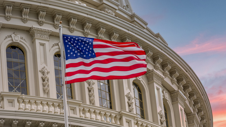 Flag flying at Capitol