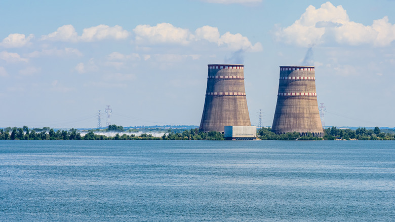 towers of Zaporizhzhia under blue sky