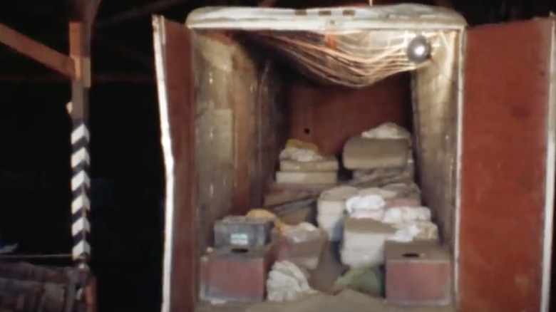 The inside of the trailer where the children spent 16 grueling hours