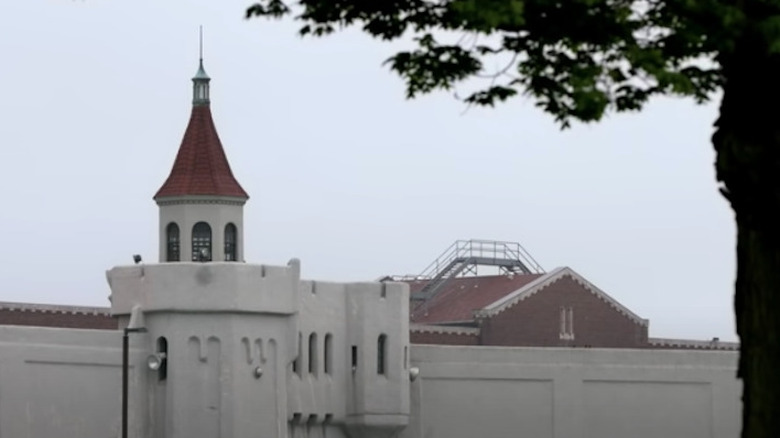 outside with steeple of Attica Correctional Facility 