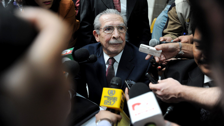 Efraín Ríos Montt during genocide trial