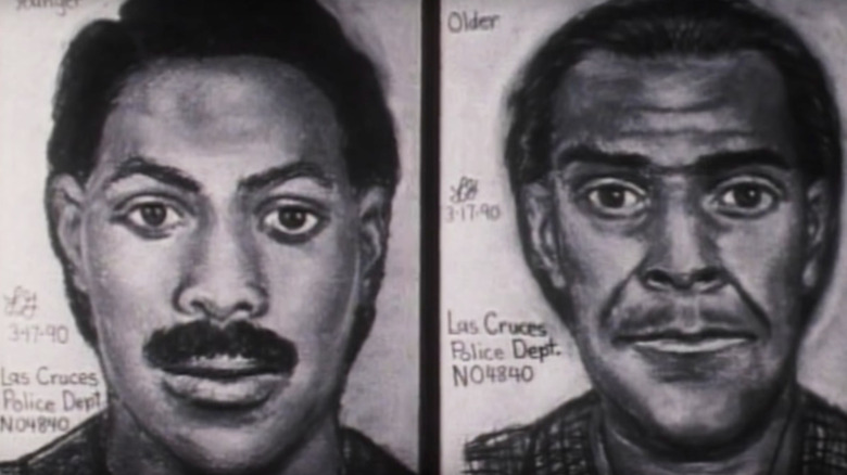 A police sketch of two men