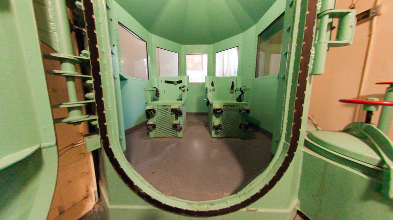 fisheye view of the gas chamber at san quentin