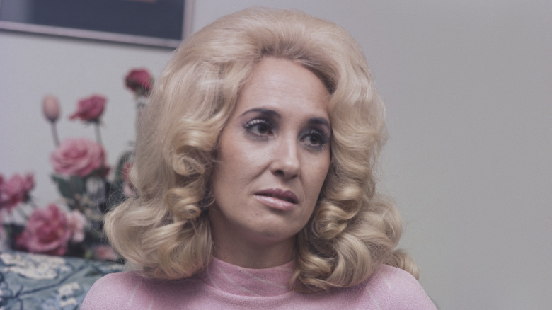 Tammy Wynette giving an interview