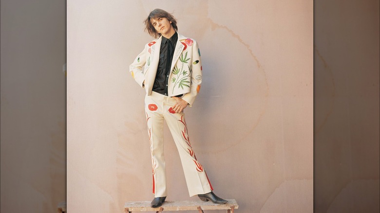 Gram Parsons in a flamboyant cowboy outfit