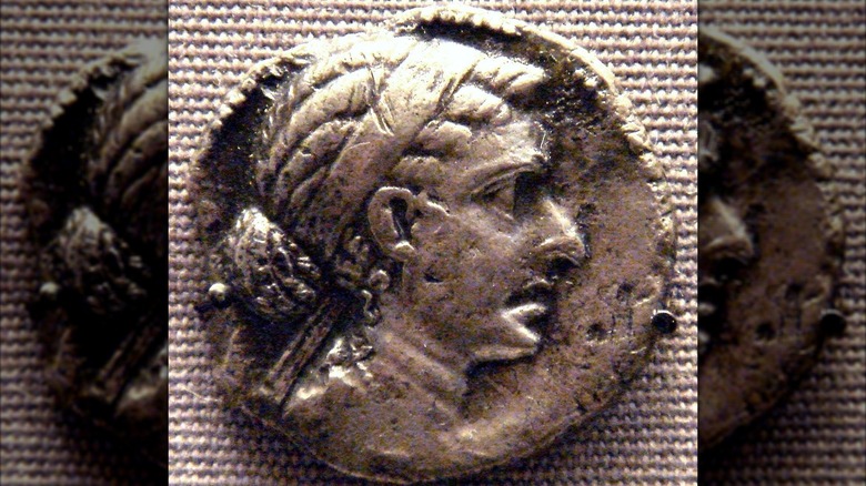 Cleopatra portrait on coin