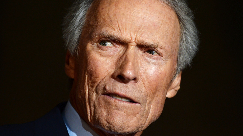 Clint Eastwood grimaces