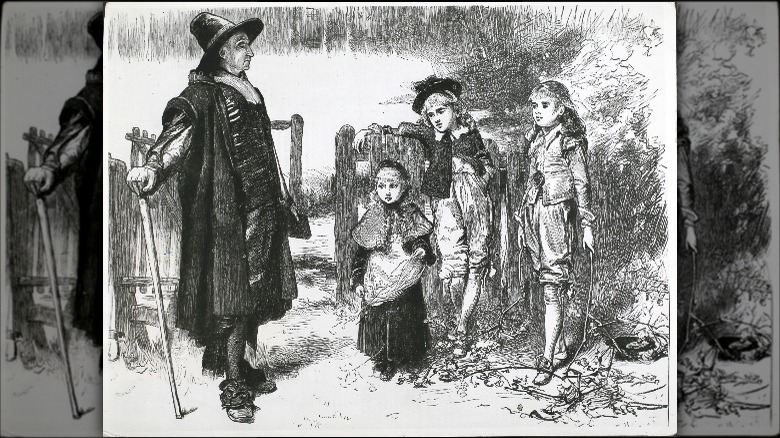 Puritan elder scolding children