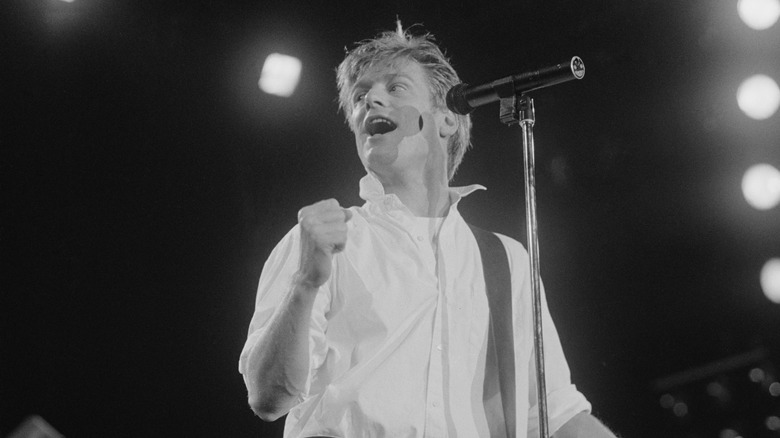 Bryan Adams performing on stage