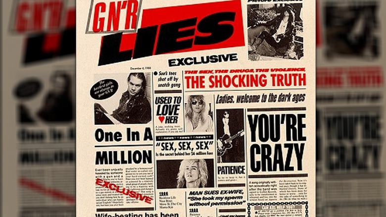 cover of 1988 album G N' R Lies 