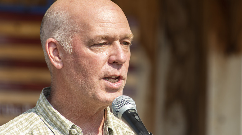 Greg Gianforte speaks at an event