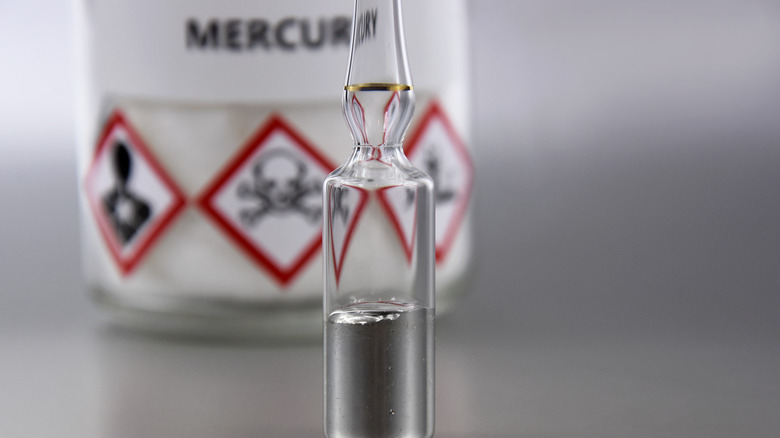 Bottle and vial of mercury