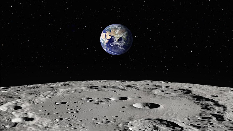 Earth seen from moon