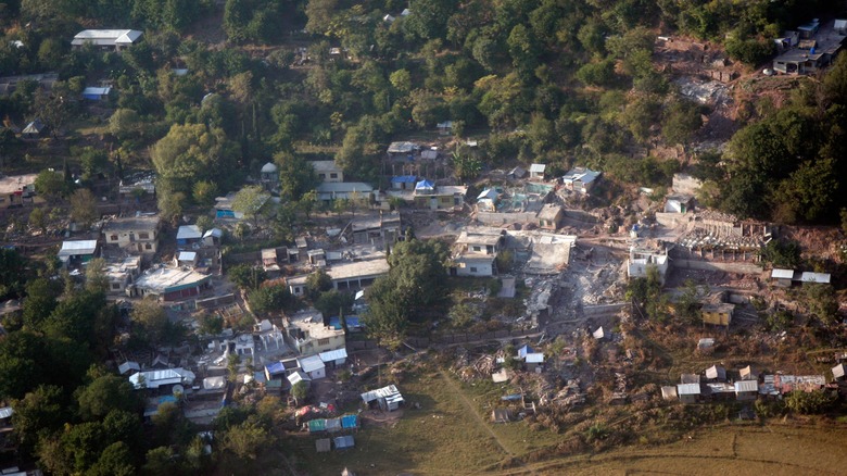 Earthquake affected area in Pakistan.