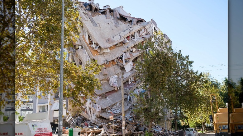 Aftermath of an earthquake in Turkey.