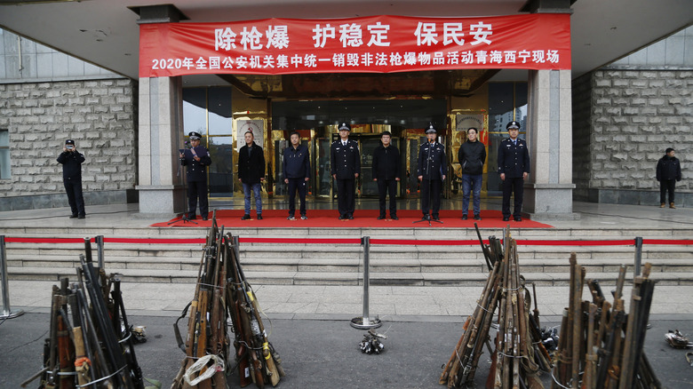 Illegal guns disposed of in China