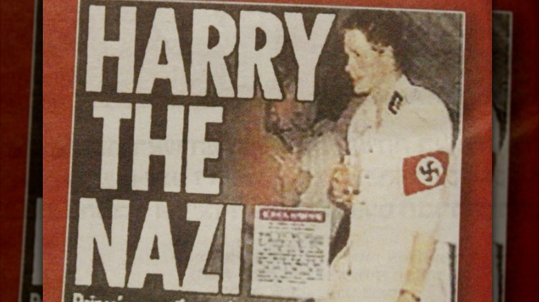 tabloid headline harry the nazi