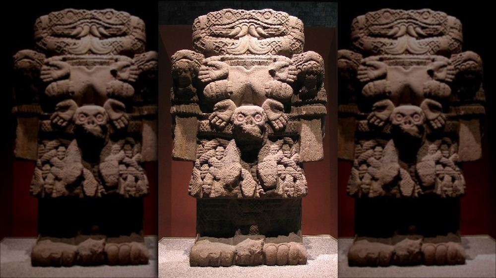 Statue of Coatlicue displayed in National Anthropology Museum in Mexico City.