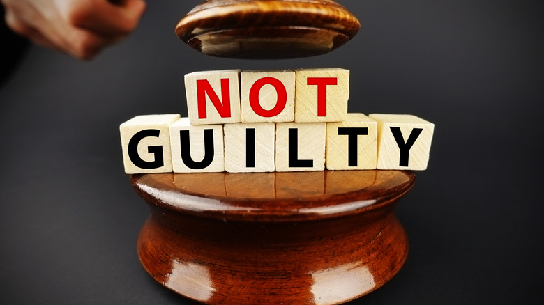 not guilty letter blocks