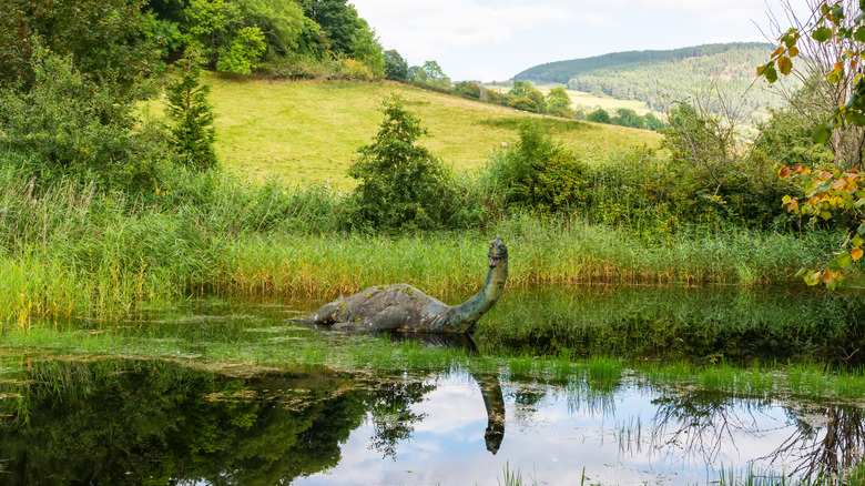 sculpture of lake monster 