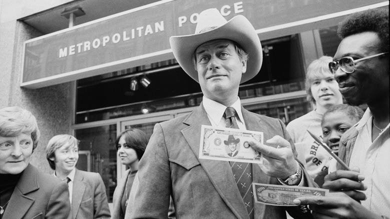 Larry Hagman with fans