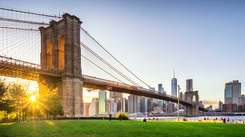 Brooklyn Bridge on good weather