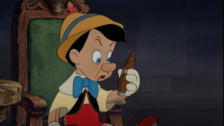 Pinocchio smoking a cigar