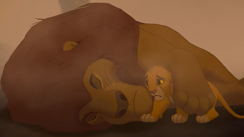 Simba mourning Mufasa