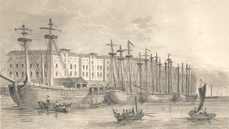 East India Company boats dock