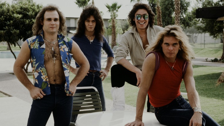 Van Halen posing for band photo