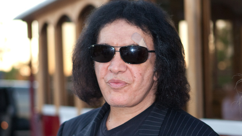 Gene Simmons posing for photo